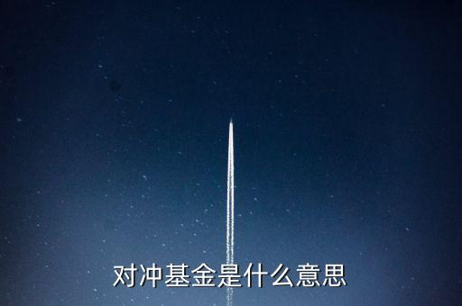 對沖基金是什么意思