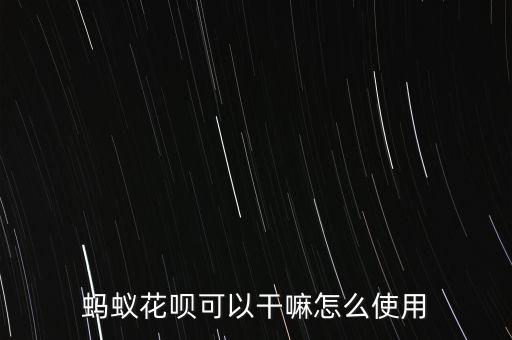 螞蟻花唄什么能使用，螞蟻花唄可以在哪些地方用