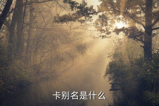 卡別名是什么