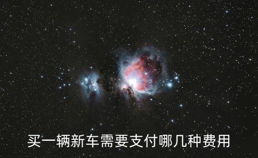 買一輛新車需要支付哪幾種費用