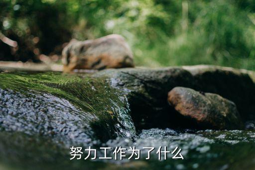努力的工作為了什么，努力工作為了什么