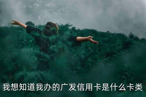 我想知道我辦的廣發(fā)信用卡是什么卡類