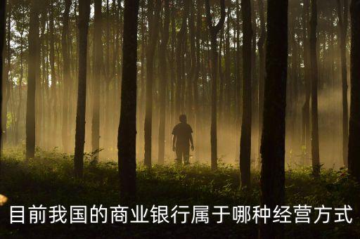 銀行用的什么模式，目前我國的商業(yè)銀行屬于哪種經(jīng)營方式