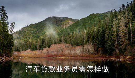 車貸銷售主要做什么的，汽車貸款業(yè)務(wù)員需怎樣做