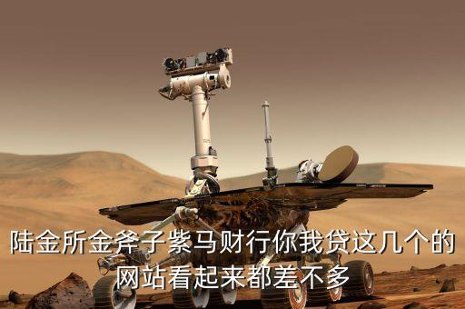 有什么像你我貸一樣的嗎，陸金所金斧子紫馬財行你我貸這幾個的網(wǎng)站看起來都差不多
