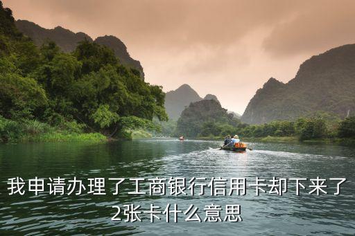 工行金卡2張卡什么意思，工商信用卡為什么兩張