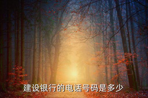 建設(shè)銀行的電話號(hào)碼是多少