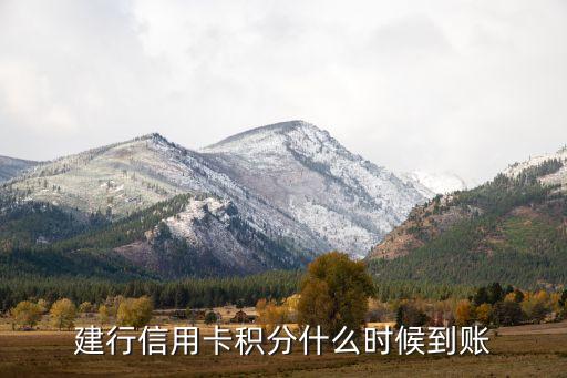 建行信用卡積分什么時(shí)候到賬
