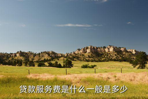 貸款服務(wù)費是什么一般是多少