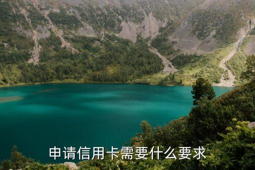 申請信用卡需要什么要求