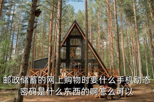 郵政儲(chǔ)蓄的網(wǎng)上購物時(shí)要什么手機(jī)動(dòng)態(tài)密碼是什么東西的啊怎么可以