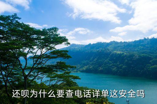 還唄為什么要查電話詳單這安全嗎