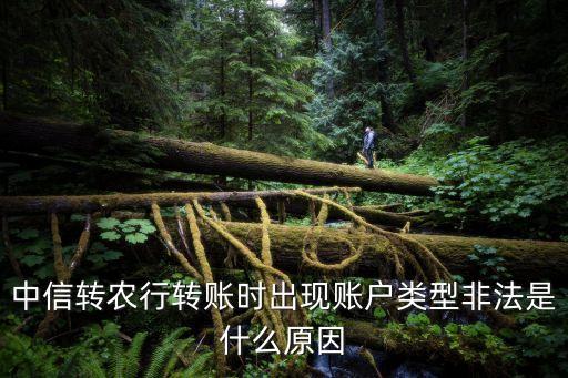 中信轉(zhuǎn)農(nóng)行轉(zhuǎn)賬時出現(xiàn)賬戶類型非法是什么原因