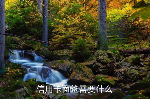 信用卡面簽需要什么
