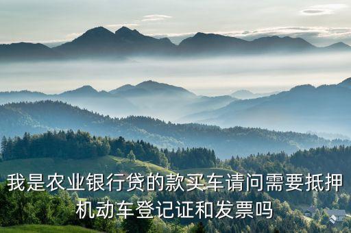 農(nóng)行車貸抵押什么，我是農(nóng)業(yè)銀行貸的款買車請問需要抵押機動車登記證和發(fā)票嗎