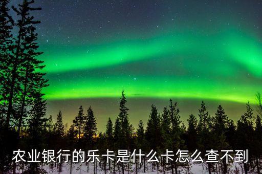 農(nóng)業(yè)銀行樂(lè)卡是什么卡，農(nóng)業(yè)銀行金穗生活樂(lè)卡