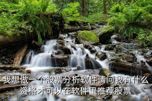 我想做一個(gè)股票分析軟件請(qǐng)問我有什么資格才可以在軟件里推薦股票
