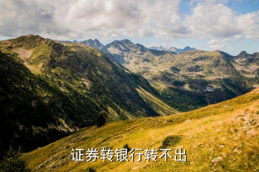 證券轉(zhuǎn)銀行轉(zhuǎn)不出