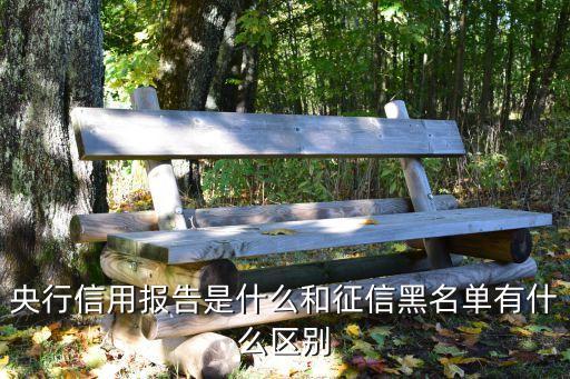 央行信用報告是什么和征信黑名單有什么區(qū)別