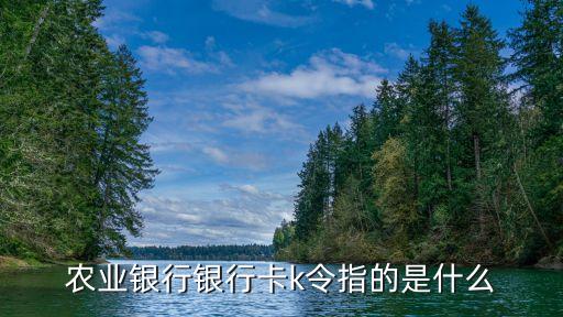 農(nóng)銀k令密令是什么，農(nóng)業(yè)銀行銀行卡k令指的是什么