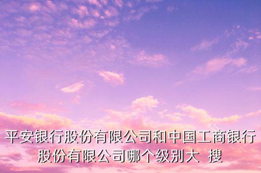 平安銀行股份有限公司和中國(guó)工商銀行股份有限公司哪個(gè)級(jí)別大  搜
