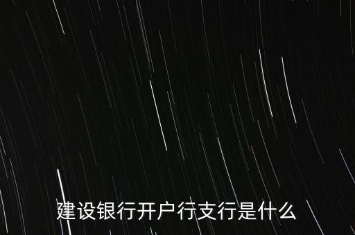 建設(shè)銀行分別什么分行，建設(shè)銀行開戶行支行是什么