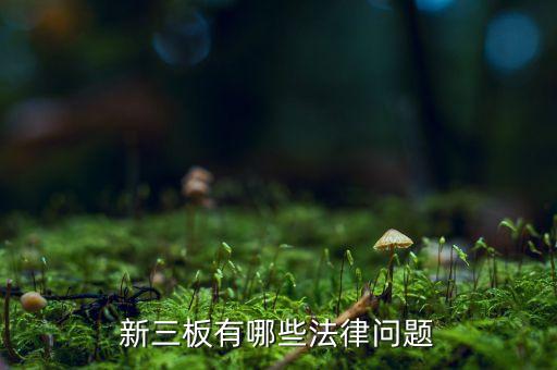 新三板有什么問題，新三板有哪些法律問題