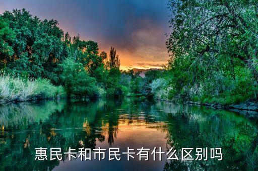 惠民卡和市民卡有什么區(qū)別嗎