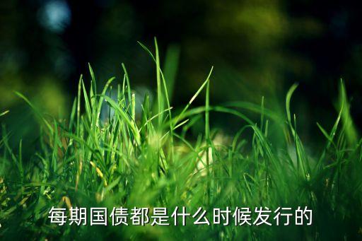 每期國(guó)債都是什么時(shí)候發(fā)行的