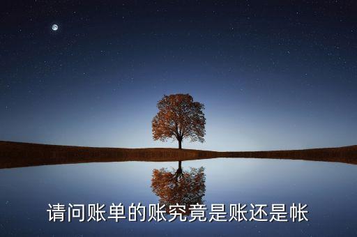 賬單的賬是什么意思，賬單的賬字為什么是貝字旁