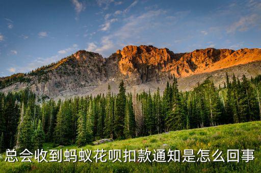 總會收到螞蟻花唄扣款通知是怎么回事