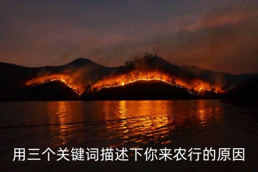 為什么來農(nóng)行，用三個關(guān)鍵詞描述下你來農(nóng)行的原因