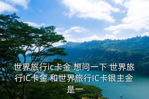 世界旅行ic卡金 想問(wèn)一下 世界旅行IC卡金 和世界旅行IC卡銀主金 是一