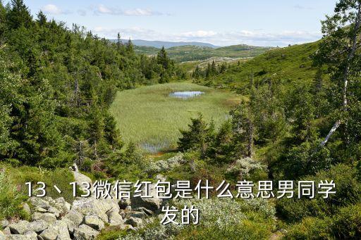 13丶13微信紅包是什么意思男同學(xué)發(fā)的