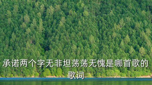 承諾兩個(gè)字無(wú)非坦蕩蕩無(wú)愧是哪首歌的歌詞
