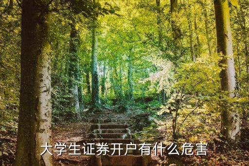 大學生證券開戶有什么危害