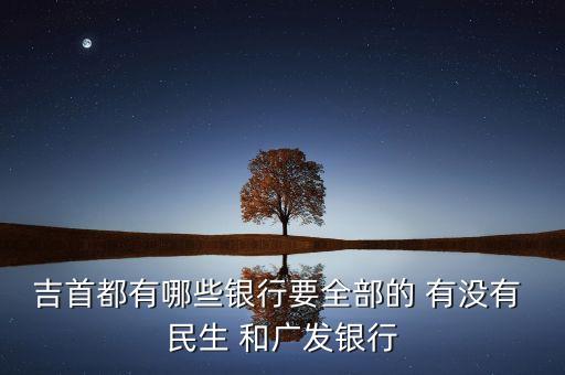 吉首有些什么銀行，吉首都有哪些銀行要全部的 有沒有 民生 和廣發(fā)銀行