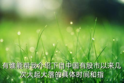 有誰能幫我介紹下自中國有股市以來幾次大起大落的具體時(shí)間和指