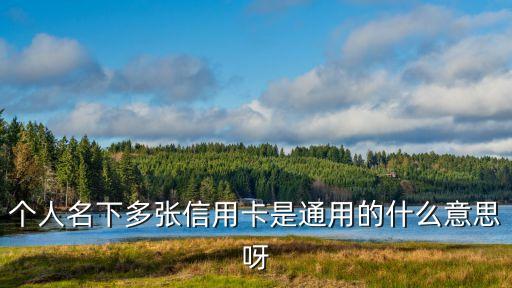 信用卡通用是什么意思，個人名下多張信用卡額度是通用的是什么意思啊