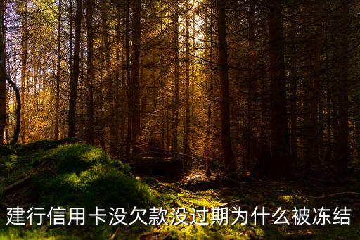建行信用卡沒欠款沒過期為什么被凍結(jié)
