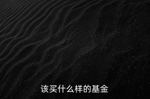 該買(mǎi)什么樣的基金