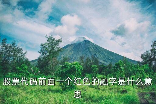 股票代碼前面一個紅色的融字是什么意思