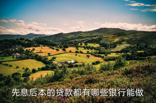先息后本的貸款有什么，有沒有先息后本的貸款