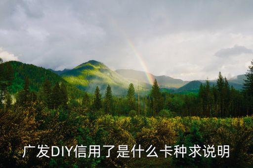 廣發(fā)DIY信用了是什么卡種求說明