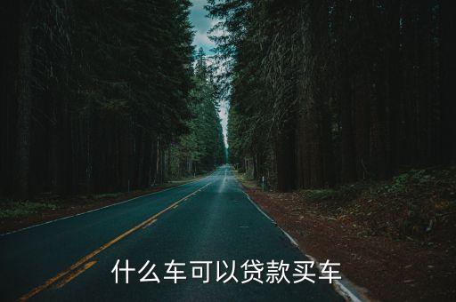 什么車可以貸款買車