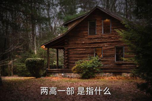 什么是兩高一剩，兩高一部 是指什么