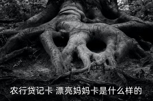 農(nóng)行貸記卡 漂亮媽媽卡是什么樣的
