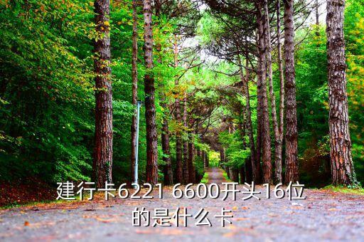 建行卡6221 6600開(kāi)頭16位的是什么卡