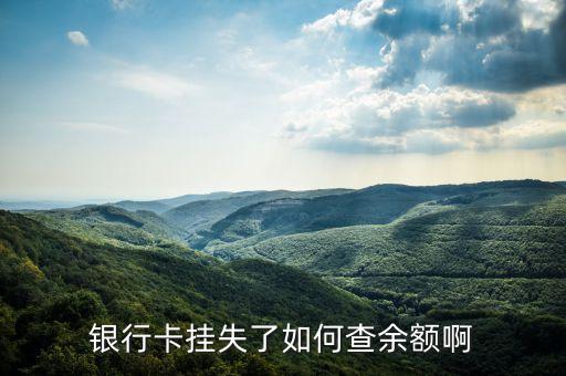 掛失銀行卡怎么查余額，怎么查掛失的卡的余額
