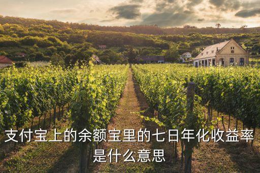 余額寶七天年化收益率是什么意思，什么是余額寶七日年化受益率